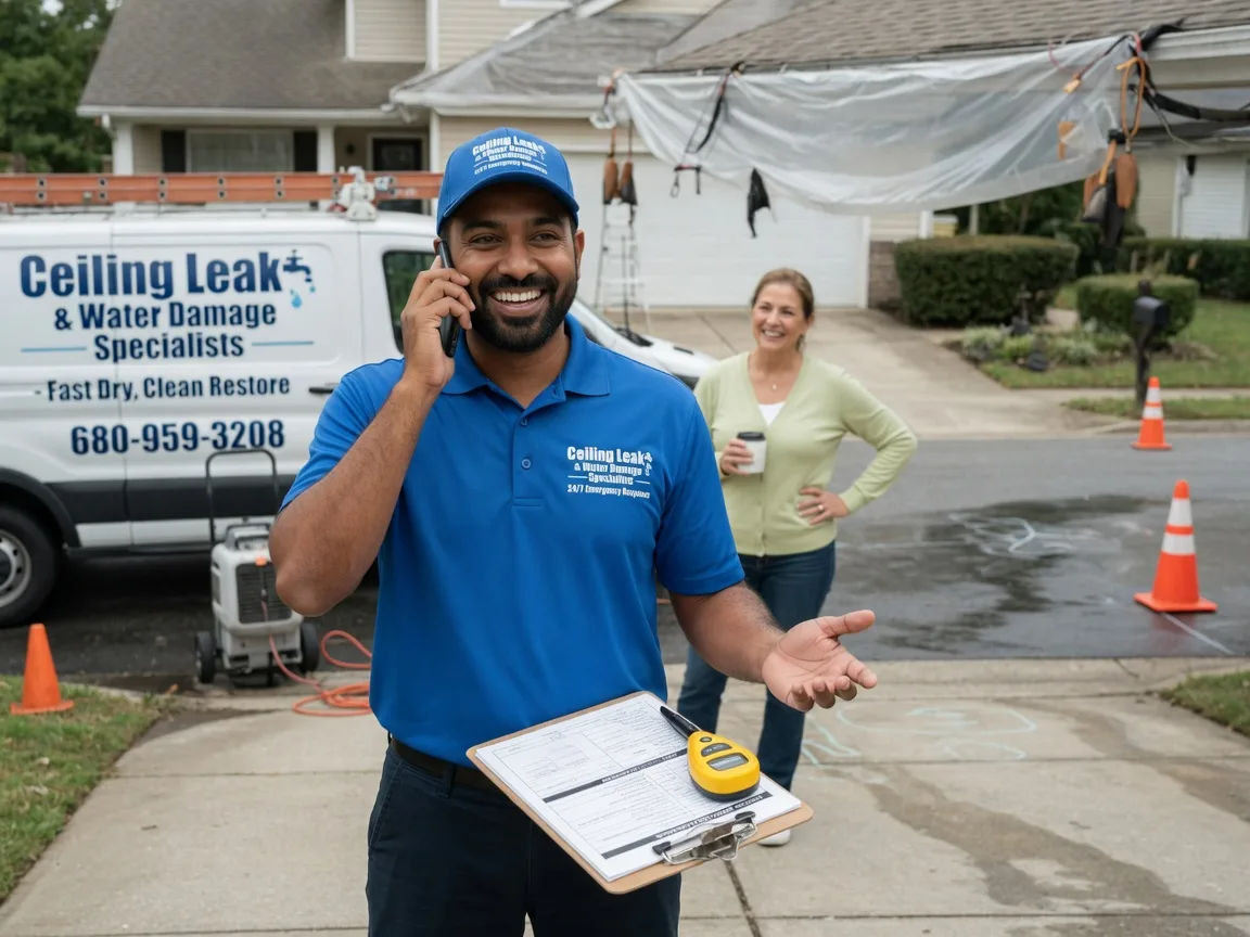Ceiling Leak Cleanup Hunter, OK FAQs